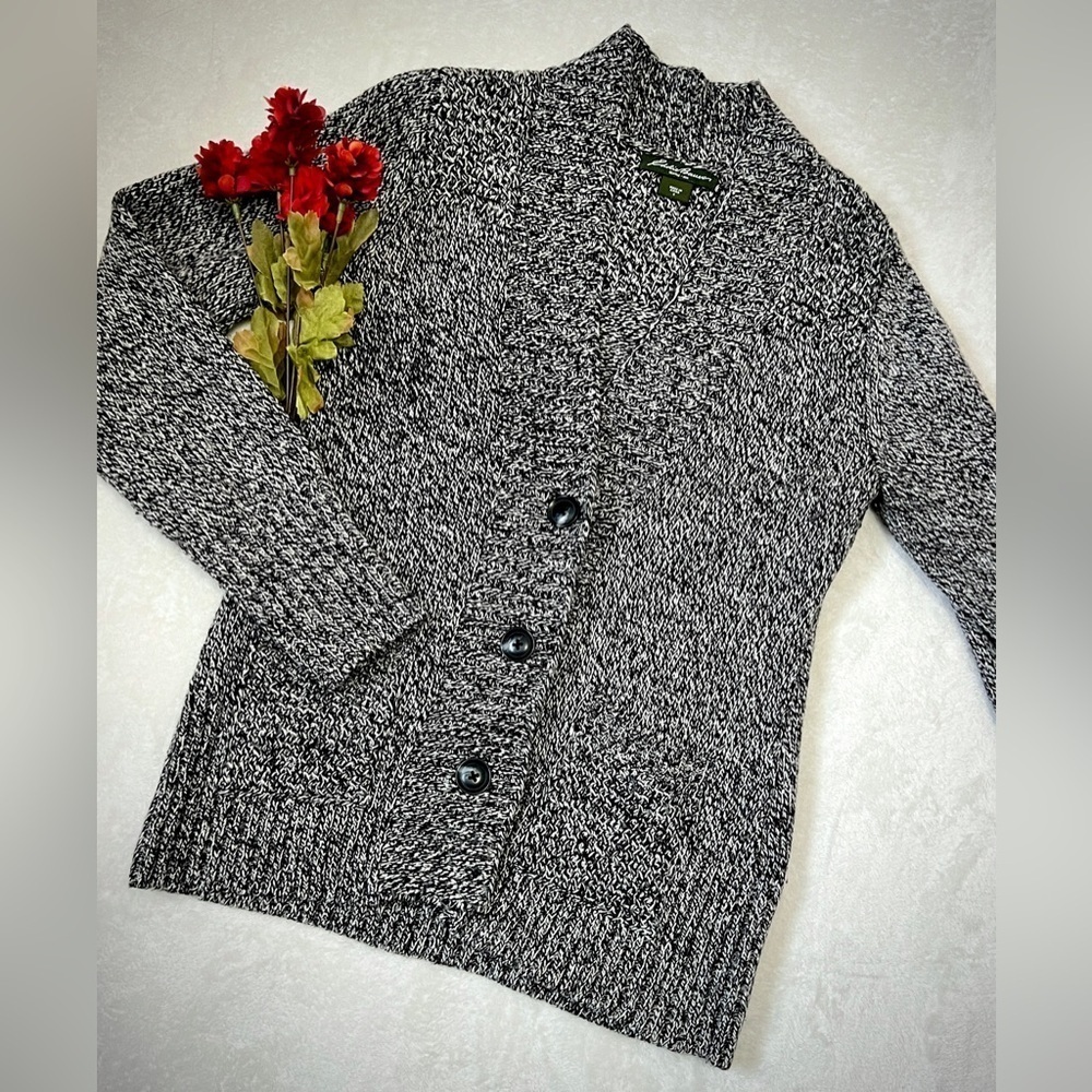 Eddie Bauer Wool Blend Heathered Cardigan - Small